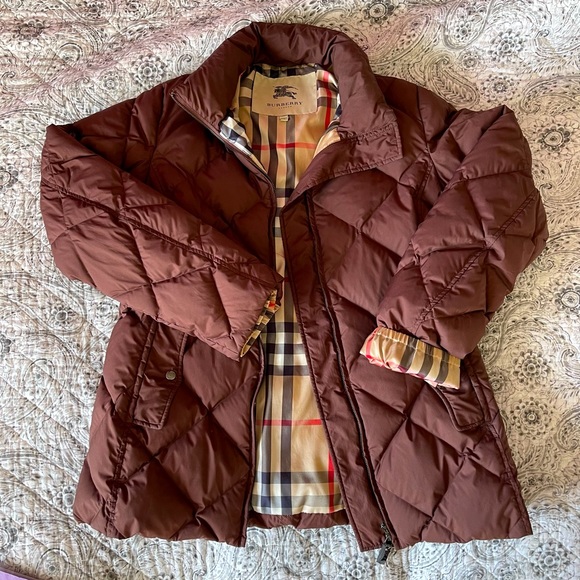 Burberry Jackets & Blazers - Burberry Brown Quilted Puffer Jacket